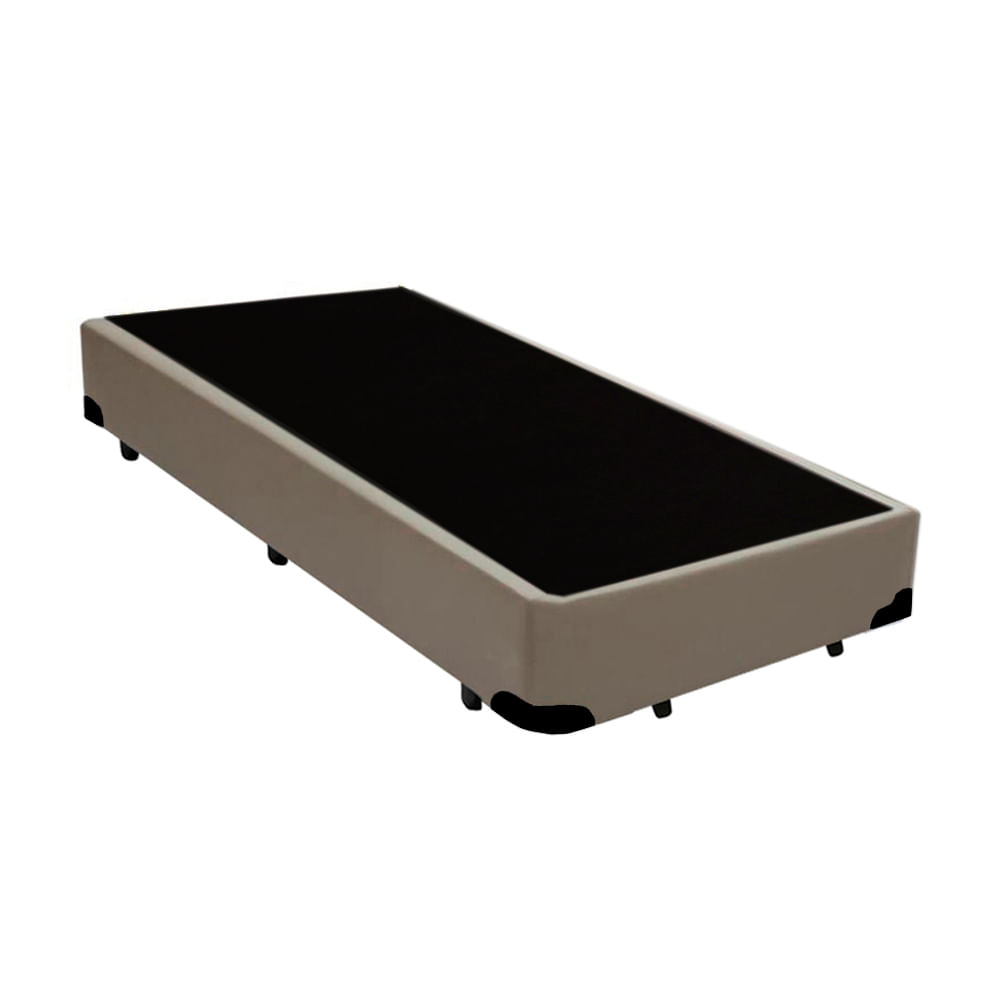 Cama-Box-Solteiro-Colchao-Top-Line-Mola-Bonnel---Box-Sintetico-Bege-Serra-Negra-63x88x188