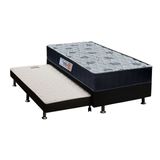 Cama Box C Auxiliar Solteiro Colchao Ortopedico Orthoflex Foggia Sogni Base Crc Courano Black 88x188