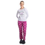 Pijama Feminino Manga Longa Jucatel Rosa Gg