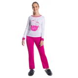 Pijama Feminino Manga Longa Jucatel Rosa G