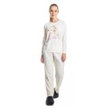 Pijama Feminino Manga Longa Jucatel Bege Gg