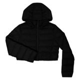 Jaqueta Puffer Feminina Com Capuz Rovitex Teen Preto 12