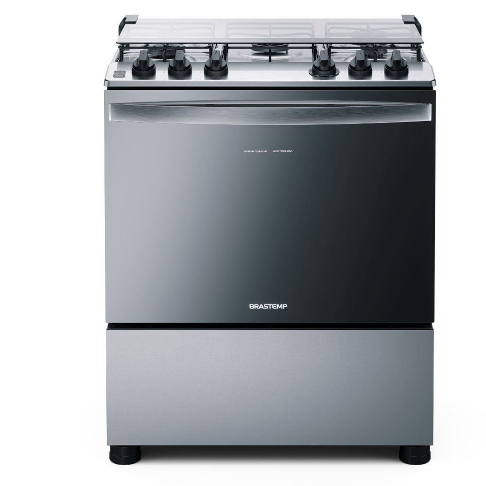 Fogão 5 Bocas Brastemp Inox - Bivolt - Bfs5ncruna