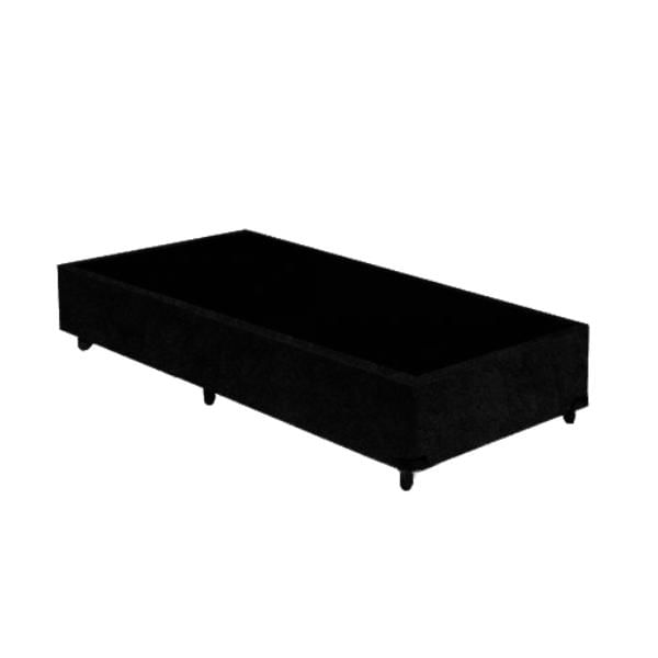 Cama-Box-Solteiro-Colchao-Classic-Mola-Ensacada---Box-Suede-Preto-Serra-Negra-67x88x188