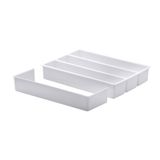 Organizador De Gavetas Utensílios Talheres Branco Paramount