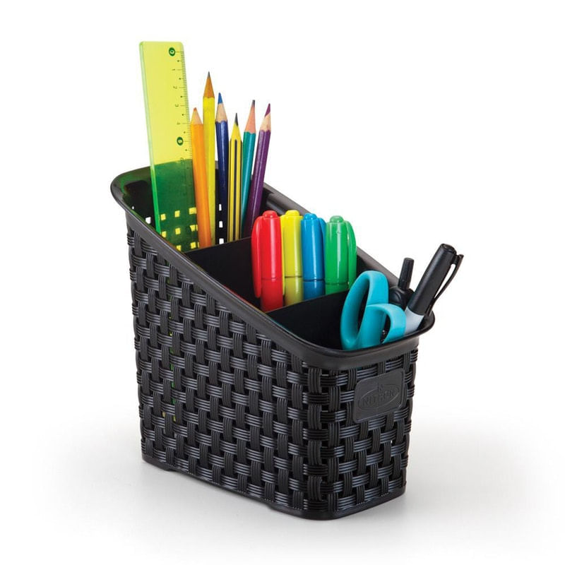 Organizador-Multiuso-Rattan-Preto