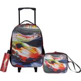 Mochila Com Rodinha Machine Kit C/3 Pecas (s)