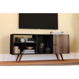 Rack Para Tv Rt3014 Ate 47 Polegadas C 1 Porta Preto Rustico Movelbento
