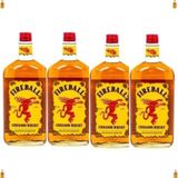 Whisky De Canela Fireball   750ml Kit 04 Uni   Promoção