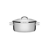Caçarola Tramontina Solar Rasa Em Aço Inox Fundo Triplo Com Tampa E Alças 20 Cm 2,9 L Tramontina