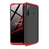 Capa Capinha 360 Xiaomi Redmi Note 8 6.3 Anti Impacto Fosca -  Preto com Vermelho