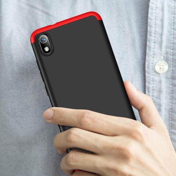 Capa-Capinha-360-Xiaomi-Redmi-7a-Anti-Impacto-Fosca----Preto-com-Vermelho