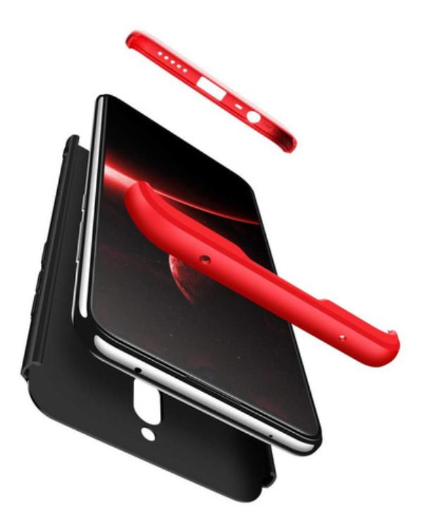 Capa-Capinha-360-Xiaomi-Redmi-8-6-22-Anti-Impacto-Fosca----Preto-com-Vermelho