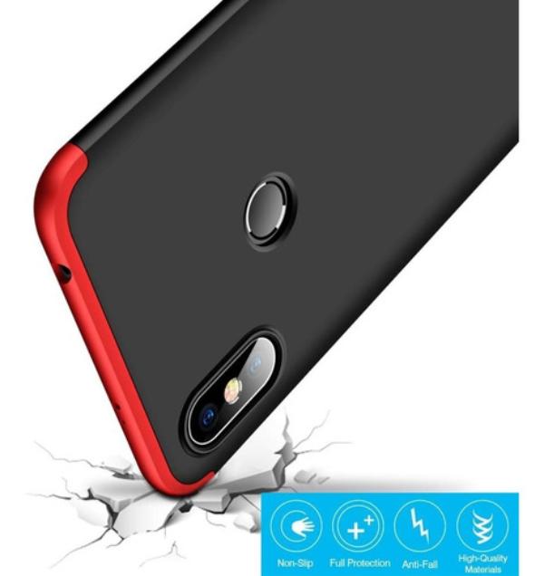 Capa-Capinha-360-Xiaomi-Redmi-S2-Anti-Impacto-Fosca----Preto-com-Vermelho