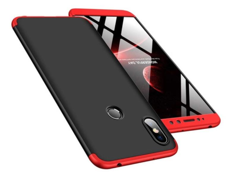 Capa-Capinha-360-Xiaomi-Redmi-S2-Anti-Impacto-Fosca----Preto-com-Vermelho