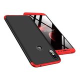 Capa Capinha 360 Xiaomi Redmi S2 Anti Impacto Fosca -  Preto com Vermelho