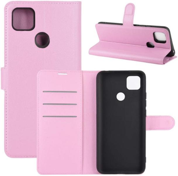 Capa-Capinha-Carteira-Couro-Xiaomi-Redmi-9C-Tela-de-6-53----Rosa