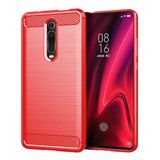 Capa Capinha Fibra Xiaomi Mi 9t E Redmi K20 Pro Case Anti Impacto - Vermellha