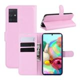 Capinha Capa Flip Wallet Carteira Galaxy A71 Tela De 6.7' Case 360 Couro - Primeiros Danet - Rosa