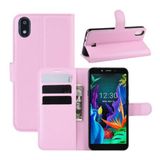 Capinha Capa Flip Wallet Carteira Lg K8 Plus Tela 5.45' - Rosa