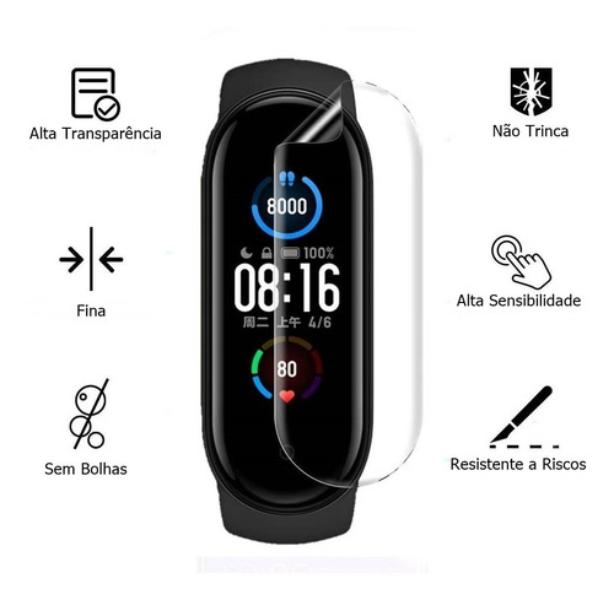 Pelicula-De-Gel-Flexivel-Para-Relogio-Xiaomi-Mi-Band-5---Cobre-as-Bordas-Curvas