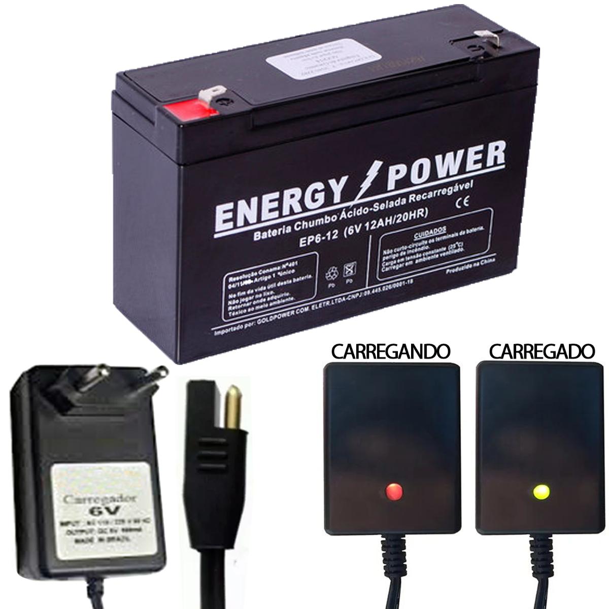 Bateria-6v-12ah-Carregador-Led-6v-900mah-Bandeirantes-Moto-Carrinho-Eletrico-Bivolt