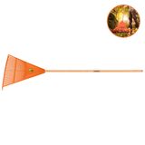 Vassoura Plástica Jardim 22 Dentes E Cabo Madeira 120cm 77850721 Tramontina