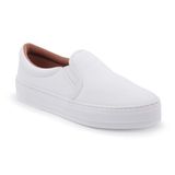 Tênis Slip On Flatform Feminino Liso Conforto Dia a Dia Leve