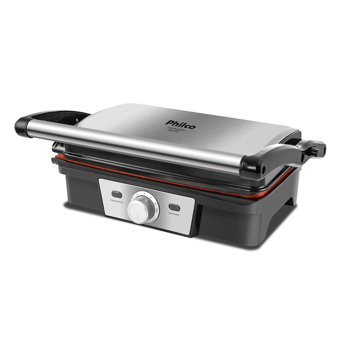 Grill Philco Pgr19pi Inox Antiaderente Redstone 1500w 220v