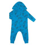 Macacão Infantil Com Capuz Dino Rovitex Baby Azul G