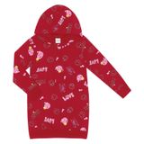 Vestido Infantil Com Capuz Smile Rovitex Kids Vermelho 10