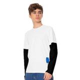 Camiseta Manga Longa Rovitex Teen Branco 16