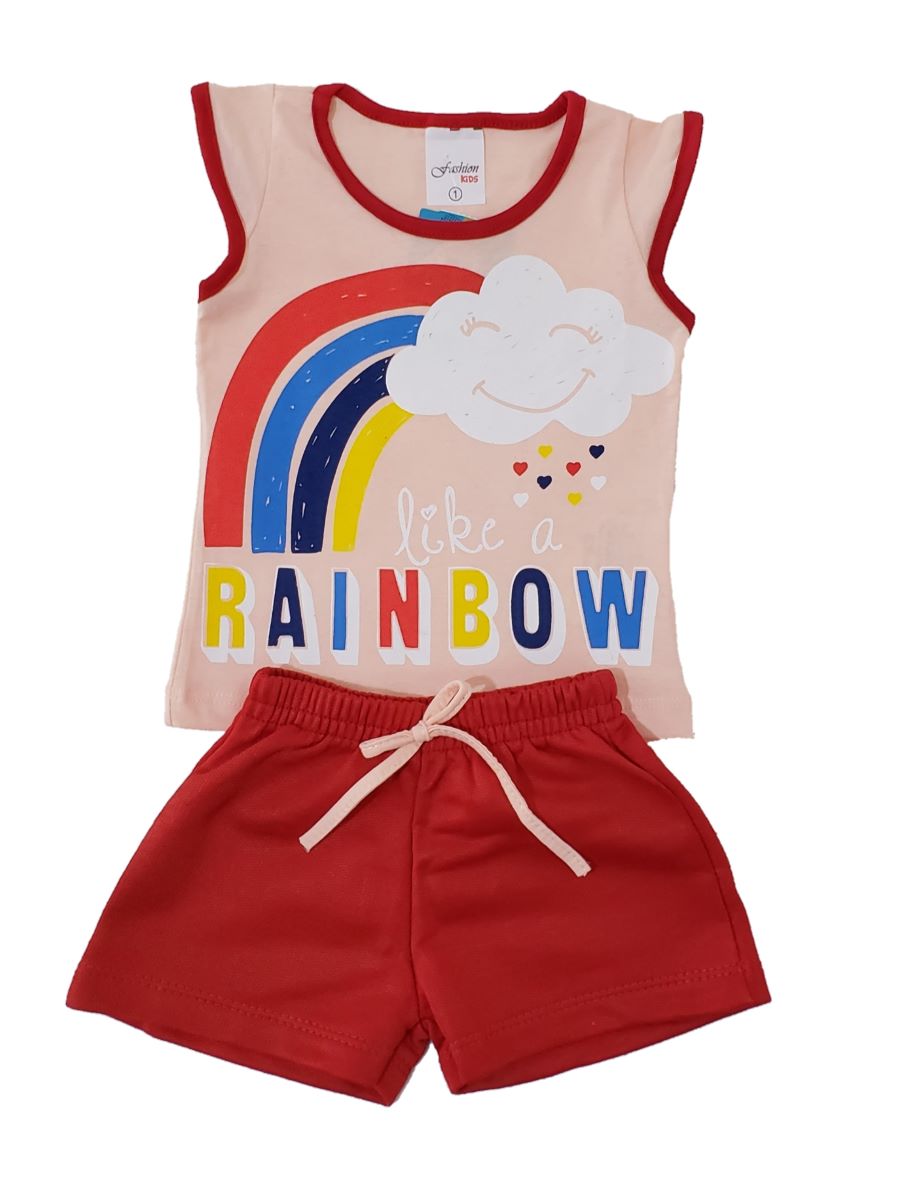 Conjunto-Bebe-Menina-Shorts-e-Camiseta-Cavada-de-Arco-Iris