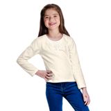 Blusa Infantil Manga Longa Guipir Rovitex Kids Bege 4