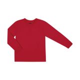 Camiseta Masculina Manga Longa Básica Rovitex Kids Vermelho 4