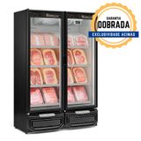 Balcão Refrigerado Carnes E Bebidas Vertical Gcbc-950 Preto 957 Litros Porta Vidro 220v - Gelopar