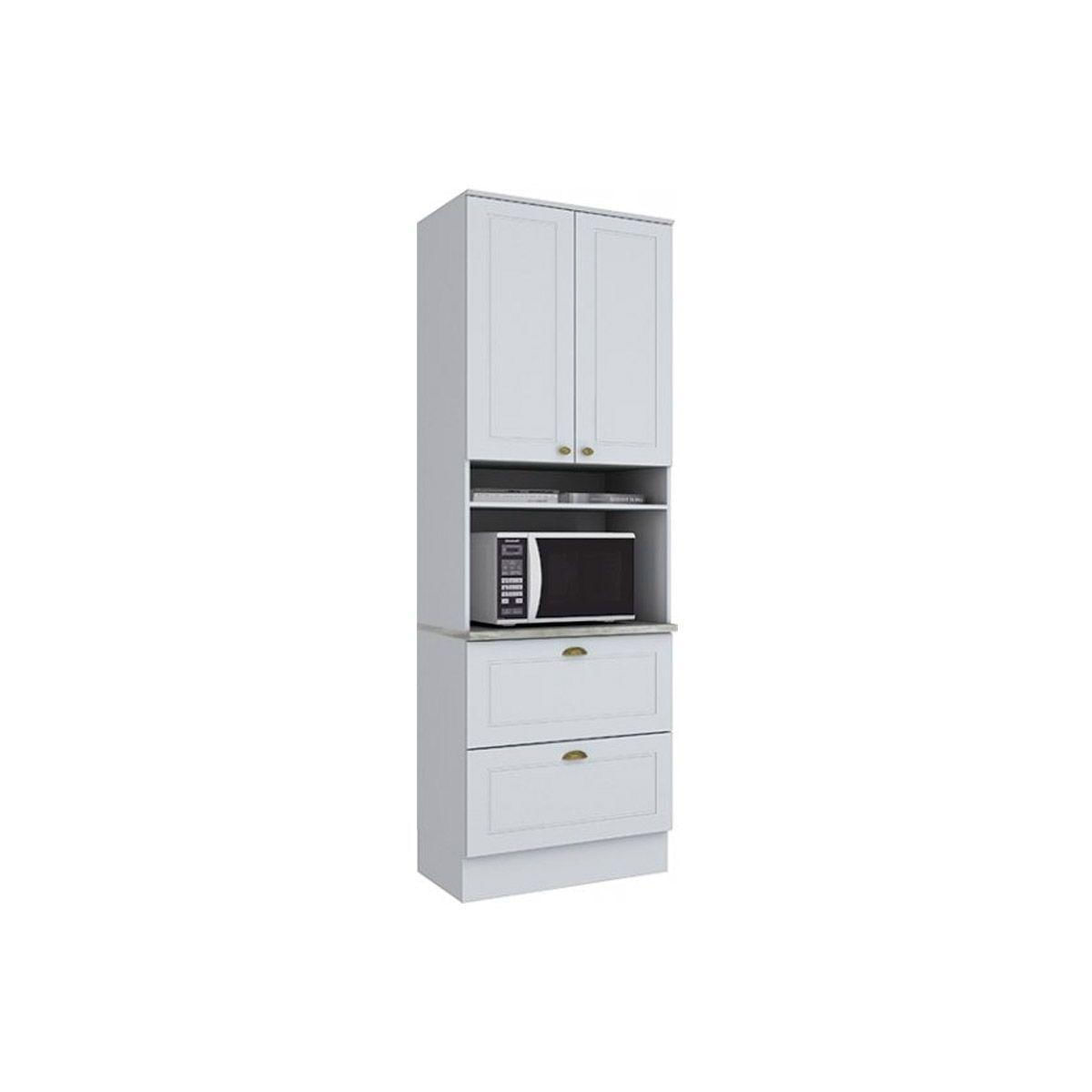 Modulo Cozinha Henn Americana Paneleiro 2 Portas E 2 Gavetas 1 Forno Branco