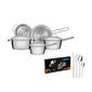 KIT---Jogo-de-Panelas-Allegra-5-pcs-inox---Faqueiro-inox-Buzios-24pcs---Tramontina