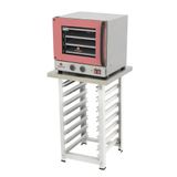 Kit Forno Turbo Eletrico Fast Oven Prp-004 Rosa 127v + Bancada Mes-004 - Progas