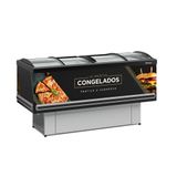Ilha De Congelados Plus Gesv-190c Preto Vidro Curvo 220v - Gelopar
