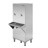 Bebedouro Industrial Inox Coluna 50 Litros 2 Torneiras Ra50 220v - Frisbel