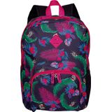 Mochila Preta Floral Rosa Feminina Sestini Magic Neon