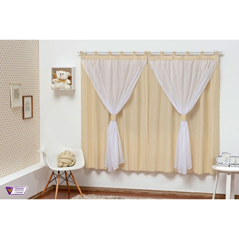 Cortina-Varao-Quarto-Bebe-Crianca-Menino-Menina-Bege-2X170M