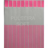 250 Pulseiras Cor Pink Soft Impressão Jato De Tinta, Cera Ou Silk