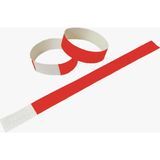 250 Pulseiras Vermelhas Laser Pro De Identificação E Acesso