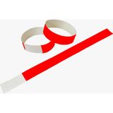 250 Pulseiras De Identificação Cor Vermelho Fluor Laser Pro