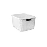 Kit 3 Caixas Organizadora 20 Litros Branca Plástico Rattan