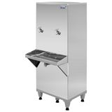 Bebedouro Industrial Inox Coluna 25 Litros 2 Torneiras Ra25 Com Kit Filtro 220v - Frisbel
