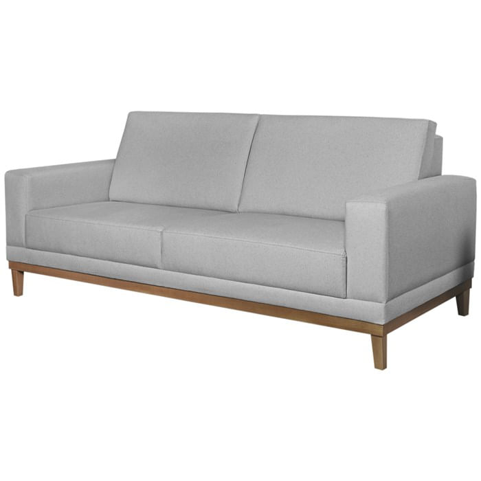 Sofa 2 Lugares 145 Cm Crons Linho Cinza Vazzano