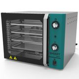 Forno Industrial Convector Venâncio Elétrico Smart Basic Azul Turq. 4 Esteiras Corpo Inox 220v Fcsb4e